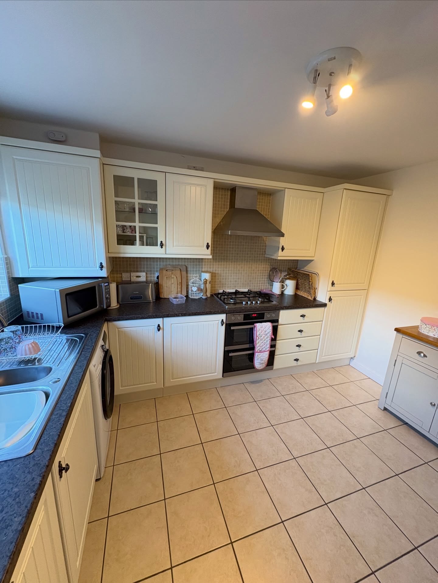 Kitchen spray painting transformation